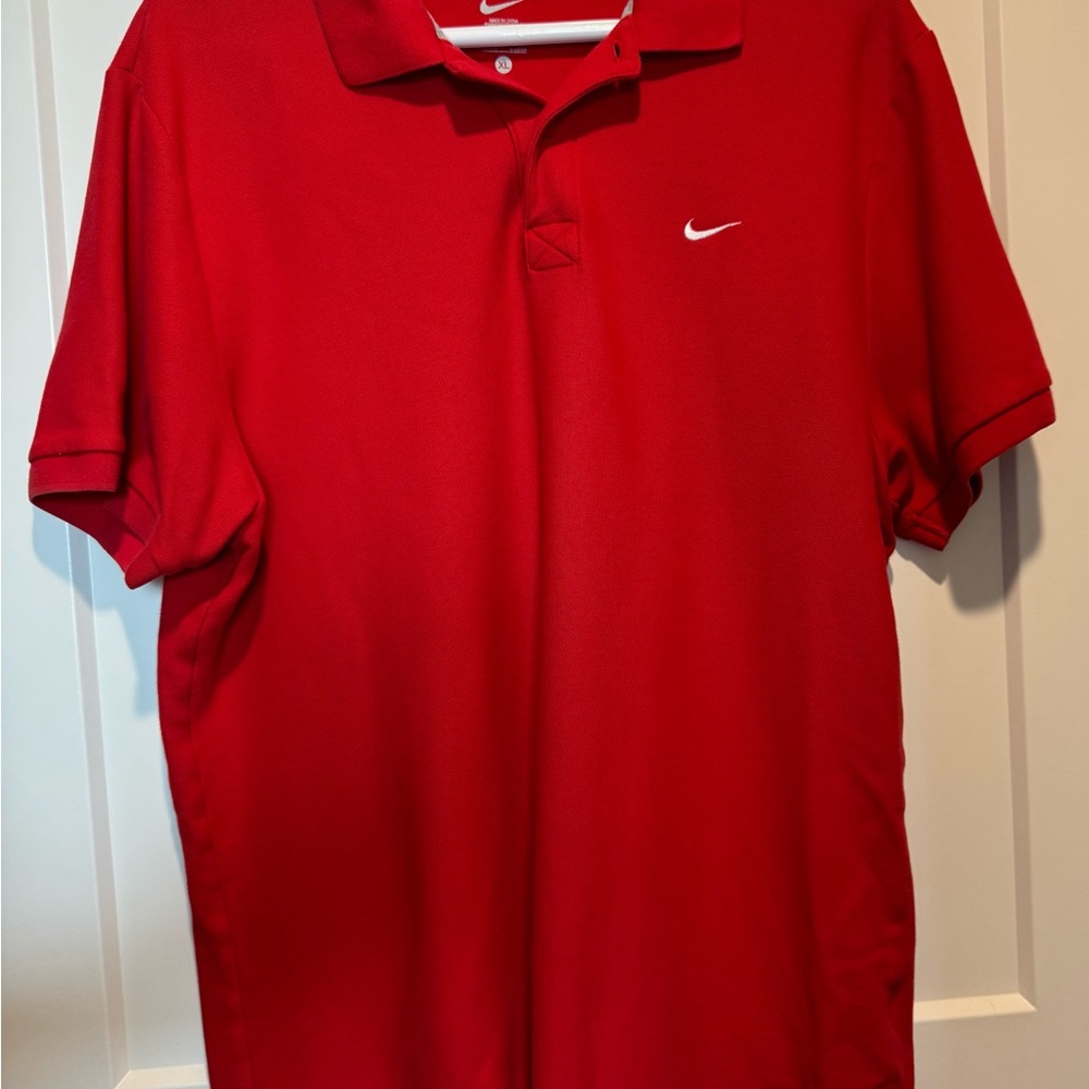 Nike Men's Red Polo Shirt